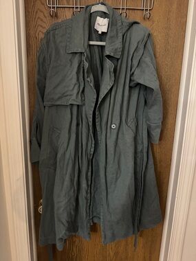 Madewell Olive-Green Lightweight Trench Coat